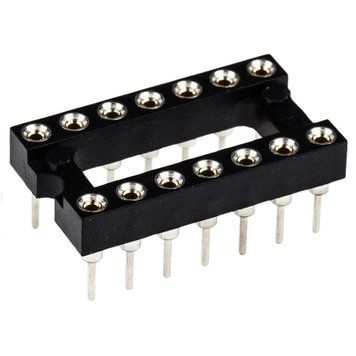 Цанговая DIP-панелька SCSM-14, 14 контактов, узкая 80018 фото