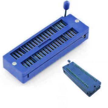 DIP-панелька з нульовим зусиллям SCZ-40G, 40 контактів, вузька, універсальна база, позолочена 80054 фото
