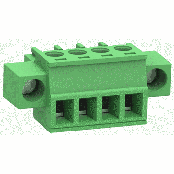 GSP002W-3.5-04P-11-00A(H) Клеммник разрывной 4 контакта на провод с креплением, 300В 8A, шаг 3,5 мм 37238 фото